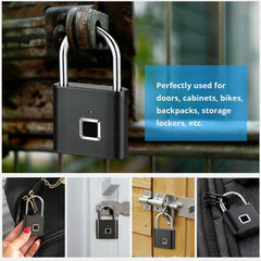 Keyless Fingerprint Smart Padlock - mytechnotool.com