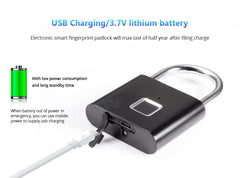 Keyless Fingerprint Smart Padlock - mytechnotool.com